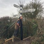 signpost renovation by the Conker Committee